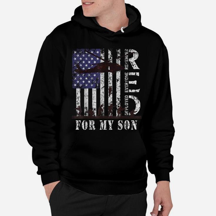 Red Friday For My Son Us Flag Army Military Deployed Veteran Hoodie