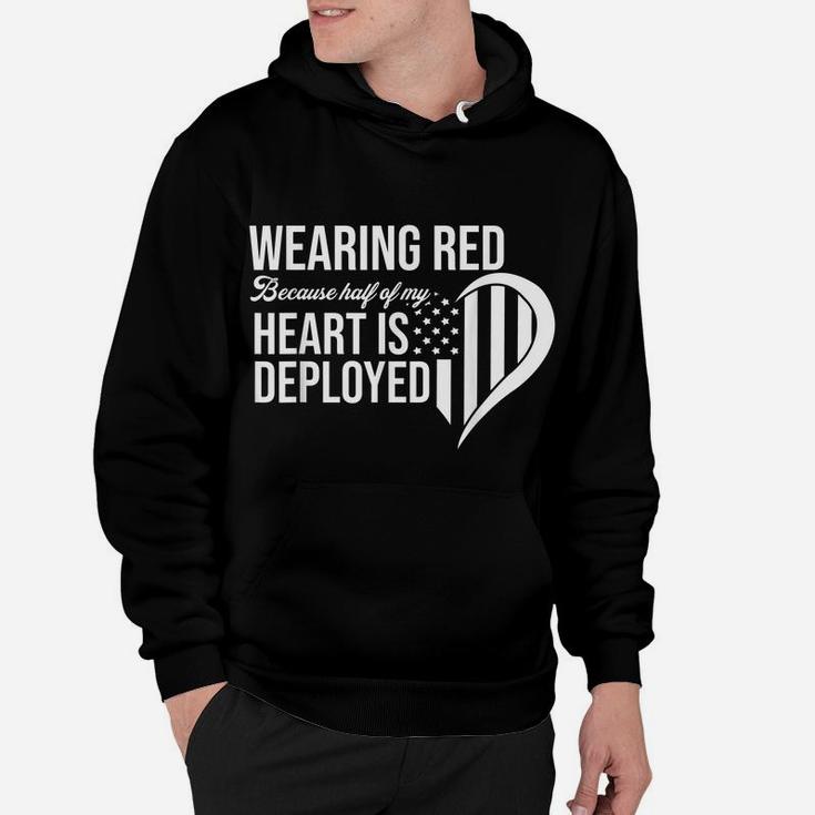 Red Friday Remember Everyone Deployed Soldier Husband Fiance Hoodie
