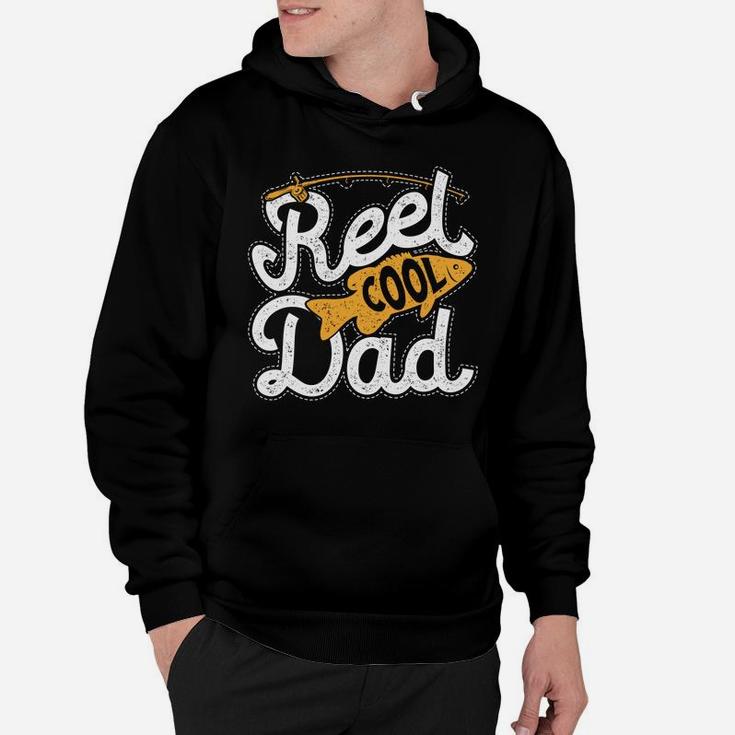 Reel Cool Dad Dads Daddy Men Funny Fishing Gift Hoodie