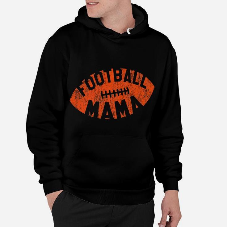 Retro Football Mama Orange Helmet Mom Gift Hoodie