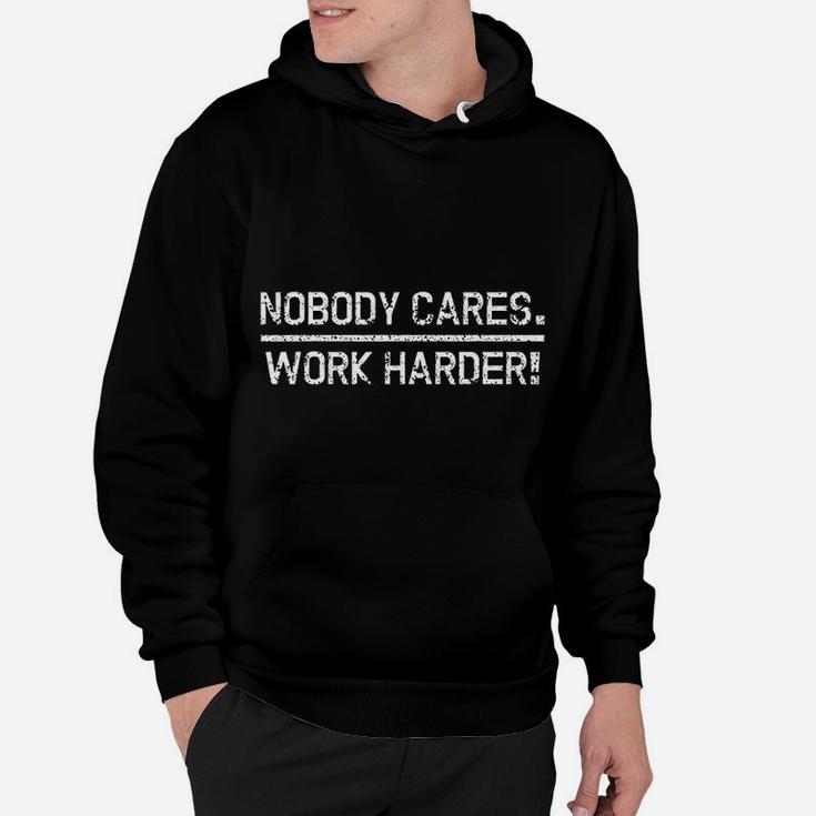 Retro Vintage Nobody Cares Motivational Fitness Workout Gym Hoodie
