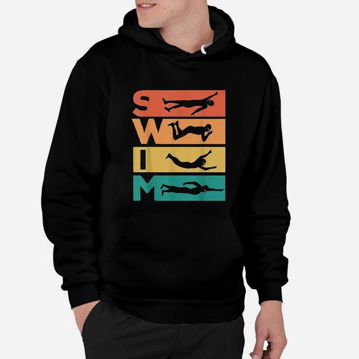 Retro Vintage Swimming Gift For Swimmers Hoodie