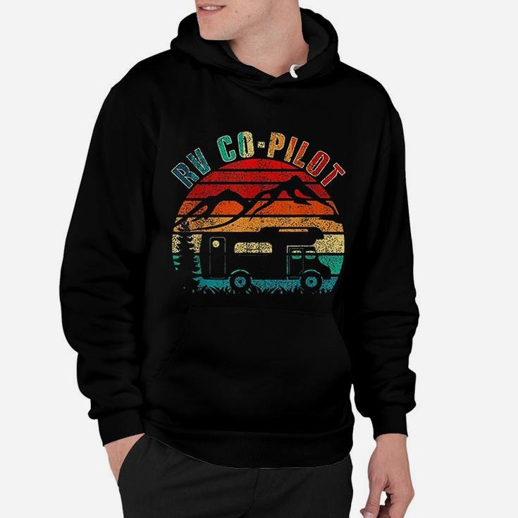 Rv Co Pilot Camping Funny Vintage Motorhome Travel Vacation Hoodie