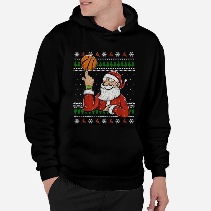 Santa Playing Basketball | Christmas Ugly Sweater T-shirt Hoodie