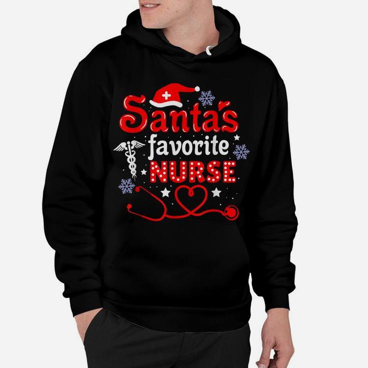 Santa's Favorite Nurse Christmas Hoodie