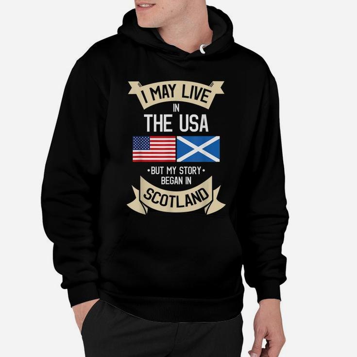 Scotland American Flag Usa Scottish Roots Gifts Hoodie