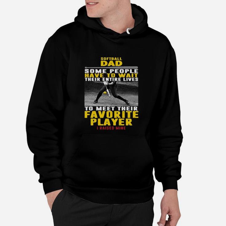 Softball Dad Some People Have To Wait Their Entire Lives To Meet Their Favorite Player Hoodie
