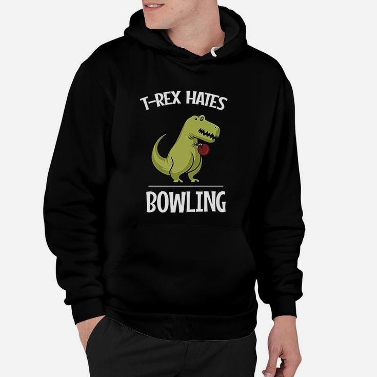 Tee Rex Hates Bowling Funny Short Arms Dinosaur Hoodie