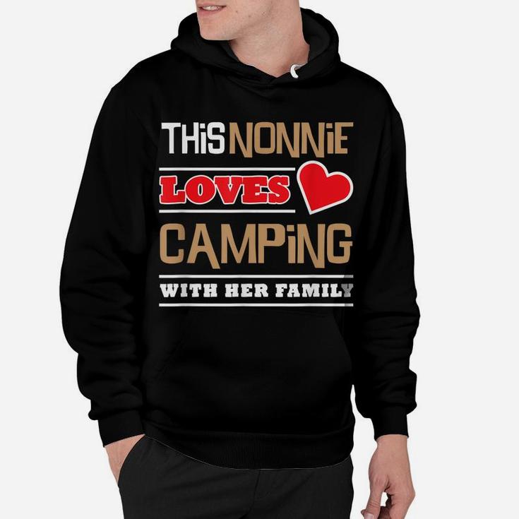 This Nonnie Loves Camping With Her Family Grandma Camp Hoodie