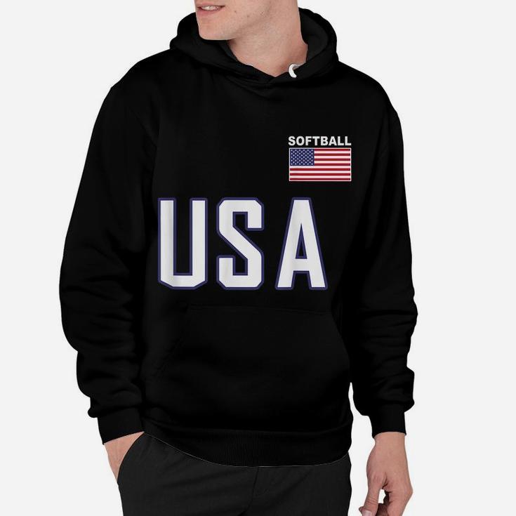 Usa Flag Softball Pocket Team Jersey Gift Top Tee Hoodie