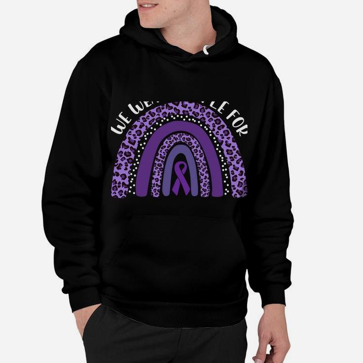 We Wear Purple For Prematurity Awareness Rianbow Ribbon Hoodie