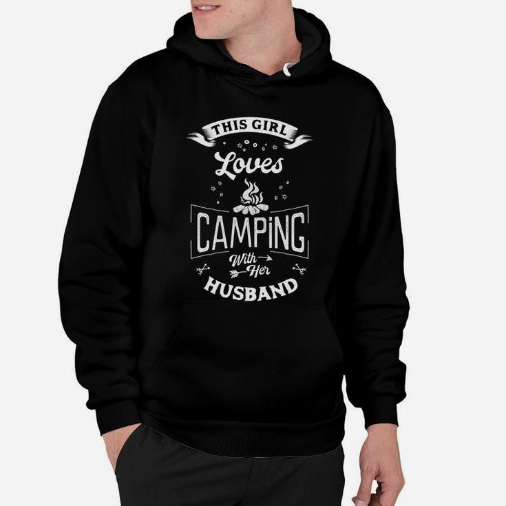 Womens This Girl Loves Camping With Her Husband Funny Camping Hoodie
