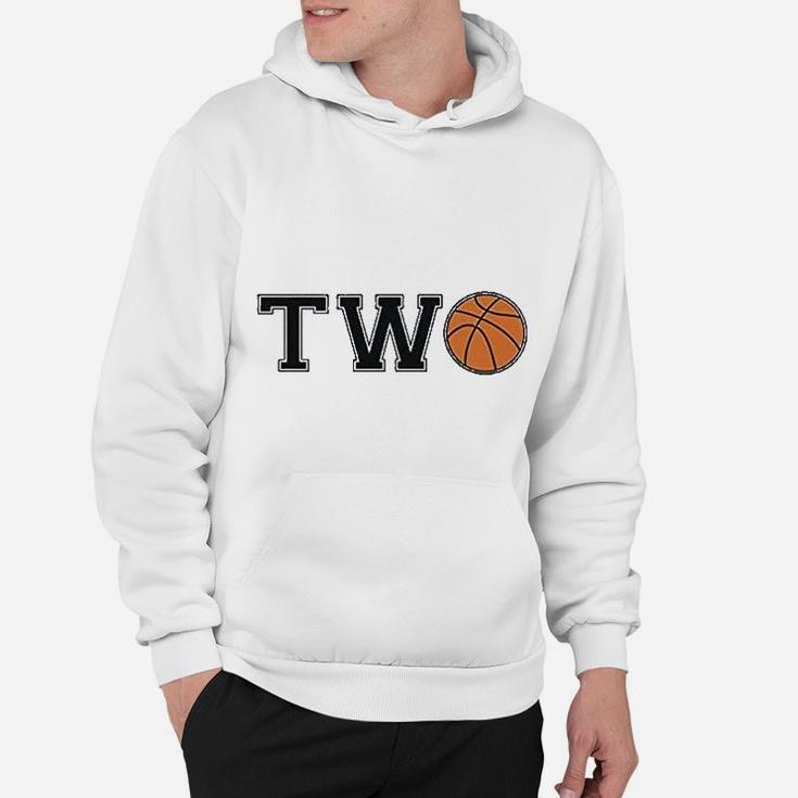 2nd Birthday Gift For Two Years Old Basketball Toddler Jersey Hoodie