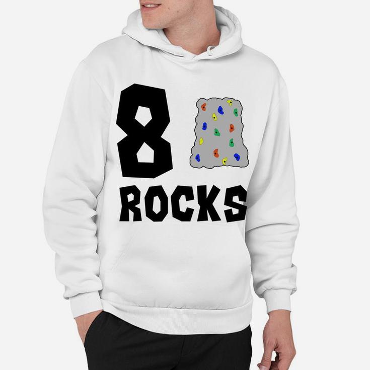 8 Year Old Rock Climbing Birthday Party 8th Birthday Hoodie