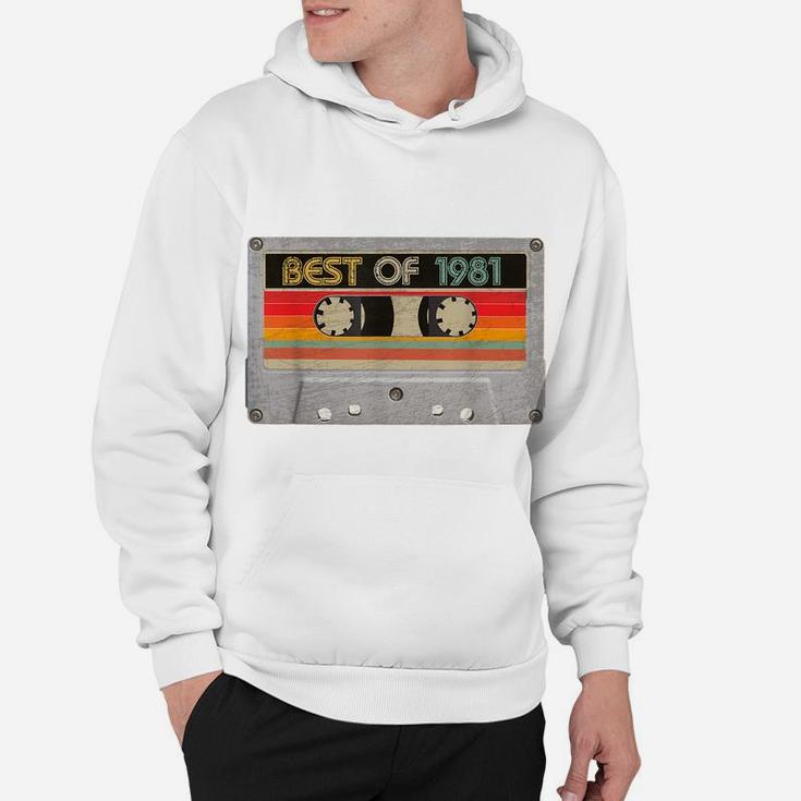Best Of 1981 39Th Birthday Gifts Cassette Tape Vintage Hoodie
