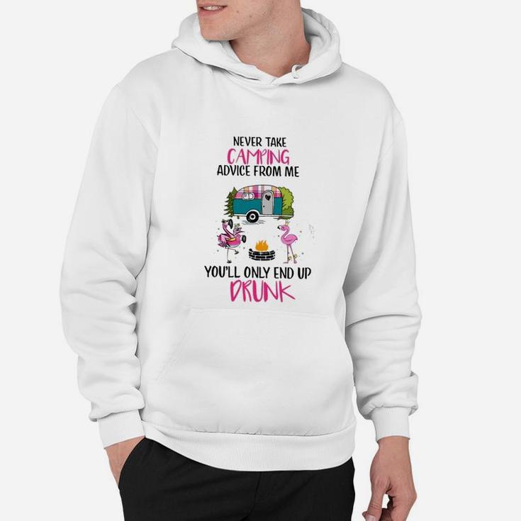Flamingo Never Take Camping Advice From Me Hoodie