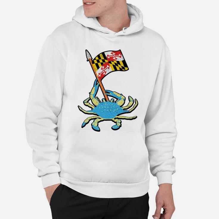 Maryland State Flag Blue Crab Crabbing Shirt Men Women Kids Sweatshirt Hoodie