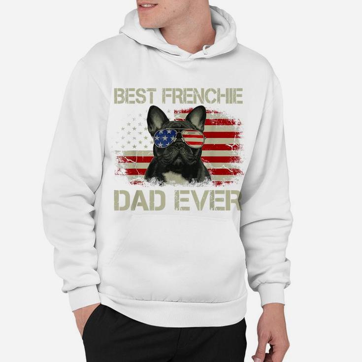 Mens Best Frenchie Dad Ever Tshirt Bulldog American Flag Gift Hoodie