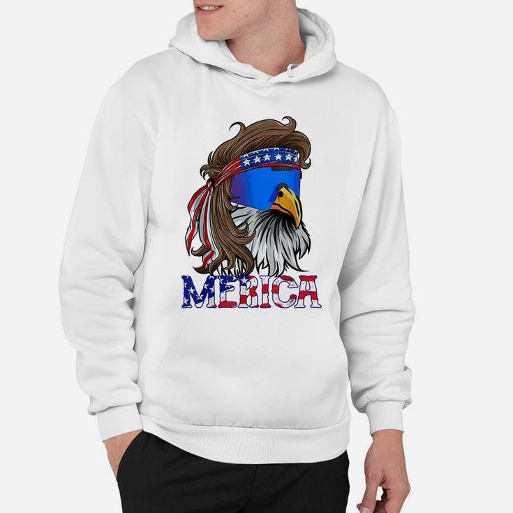 Mens Merica Eagle Mullet Shirt American Flag Usa Men 4Th Of July Hoodie