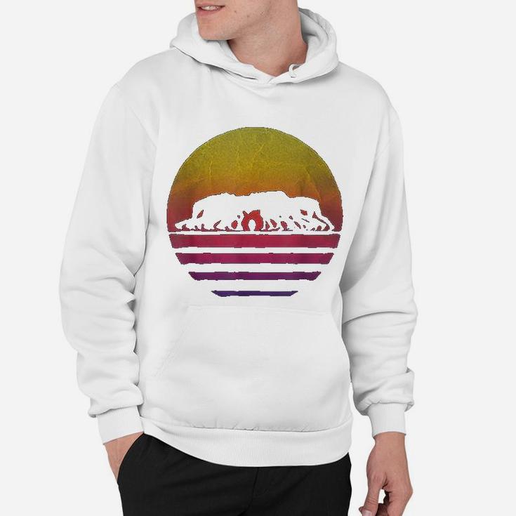 Retro Vintage Sunset Old School Rugby Sport Game Funny Gift Hoodie