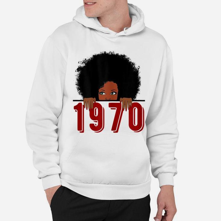 Womens Black Queen Born In 1970 49Th Awesome Birthday  Gifts Hoodie