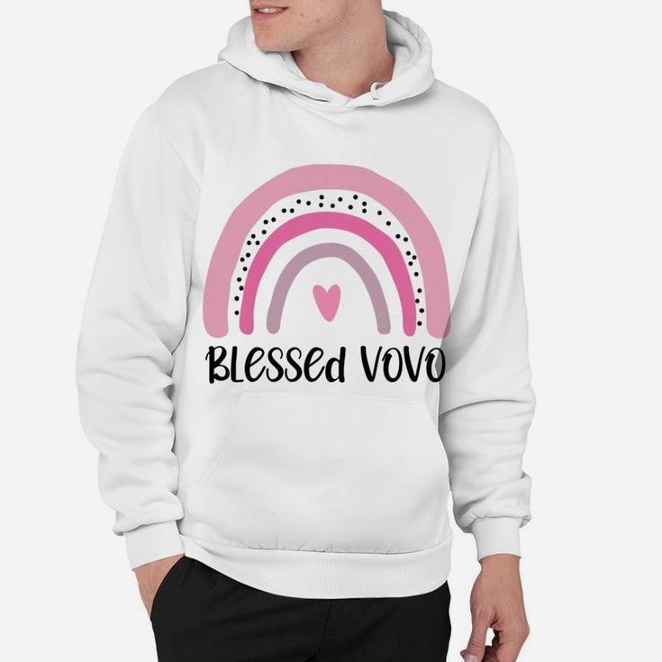 Womens Blessed Vovo Grandma Mother's Day Portuguese Grandmother Hoodie