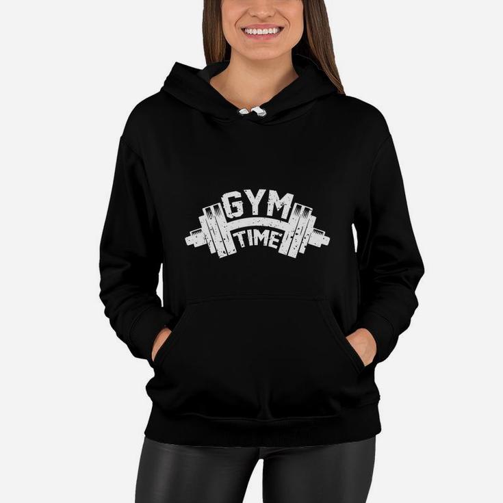 Dumbbell Gym Time For Body Fitting Lovers Women Hoodie