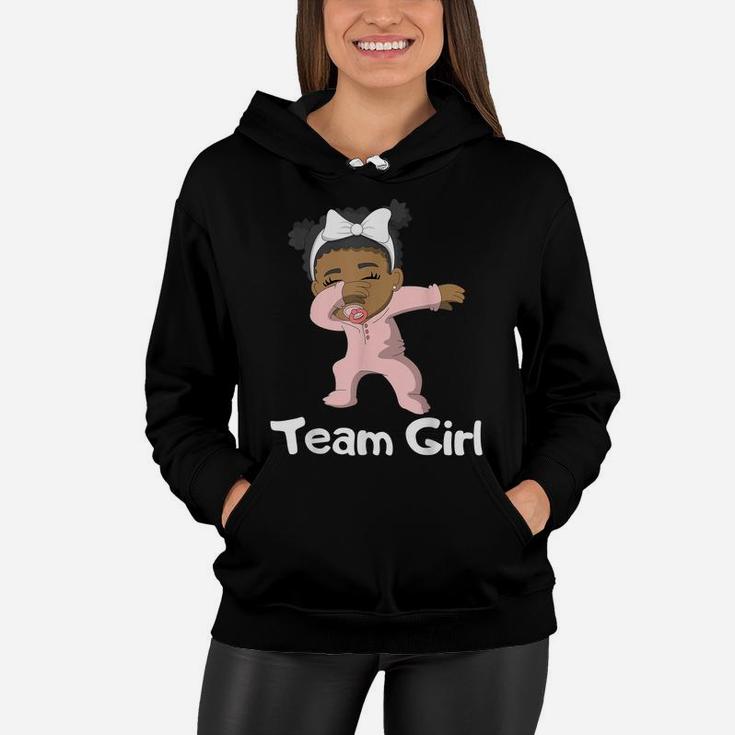Gender Reveal Party Team Girl Cute Dabbing Black Baby Tee Women Hoodie