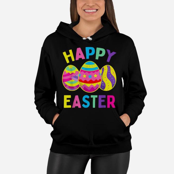 Happy Easter Day, Cute Colorful Egg Hunting Women Boys Girls Women Hoodie