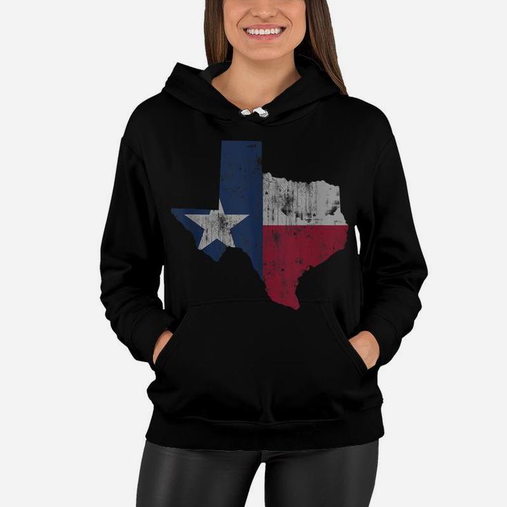 Retro Texas Flag Map Gift Men Women Kids Women Hoodie