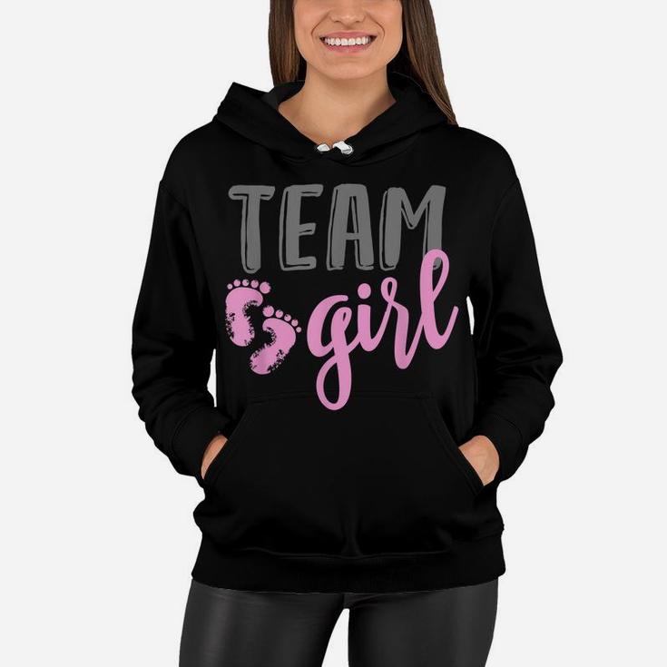 Team Girl Gender Reveal Baby Shower Shirt Women Hoodie