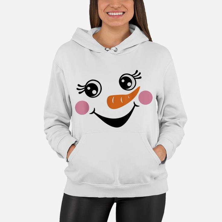 Eyelashes Christmas Outfit Snowman Face Costume Girls Teen Women Hoodie