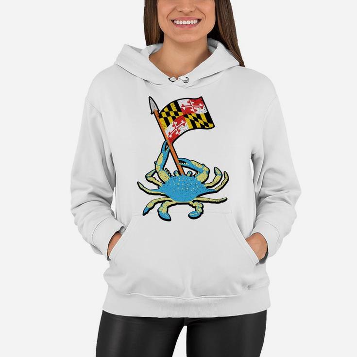 Maryland State Flag Blue Crab Crabbing Shirt Men Women Kids Sweatshirt Women Hoodie