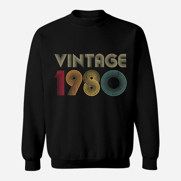 1980 40Th Birthday Gift Vintage Retro Men Women 40 Years Old Sweatshirt
