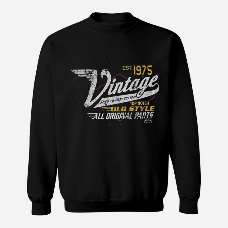 46th Birthday Gift Vintage 1975 Aged To Perfection Vintage Racing Sweatshirt