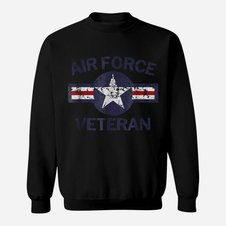 Air Force Veteran With Vintage Roundel Grunge Sweatshirt
