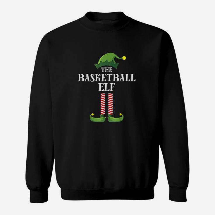 Basketball Elf Matching Family Group Christmas Party Pajama Sweatshirt