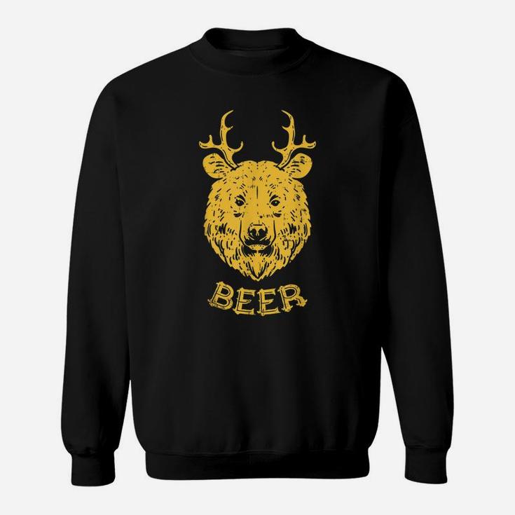 Bear Deer Beer Funny Drinking Hunting Camping Dad Uncle Gift Sweatshirt