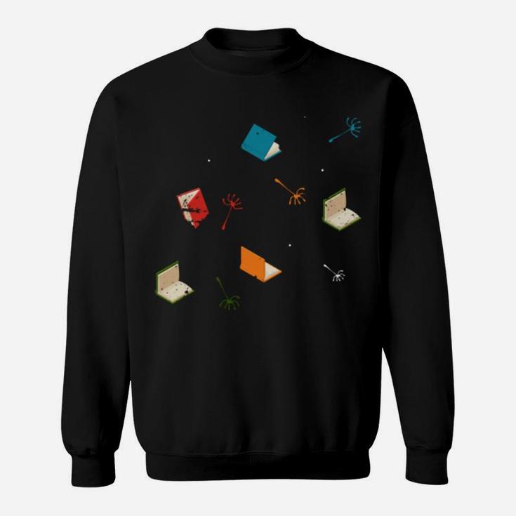Bookworm Librarian Book Lover Gift Dandelion Reading Sweatshirt