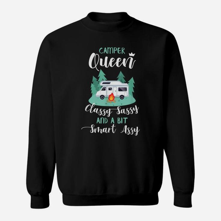 Camper Queen Funny Rv Gifts Camping Rv Gift Ideas Sweatshirt