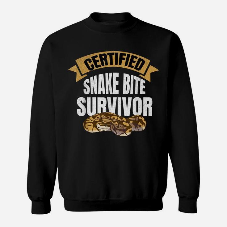 Certified Snake Bite Survivor | Funny Get Well Soon Gift Sweatshirt