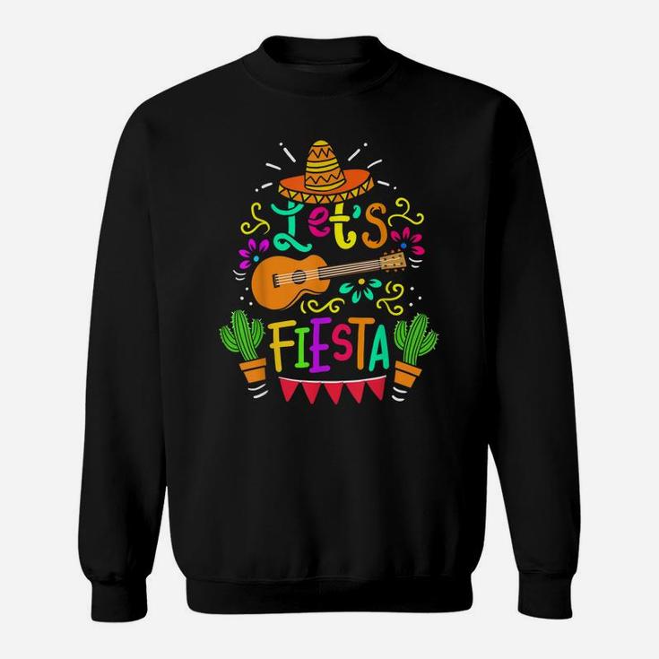 Cinco De Mayo Mexican Guitar Fiesta Cactus Sweatshirt