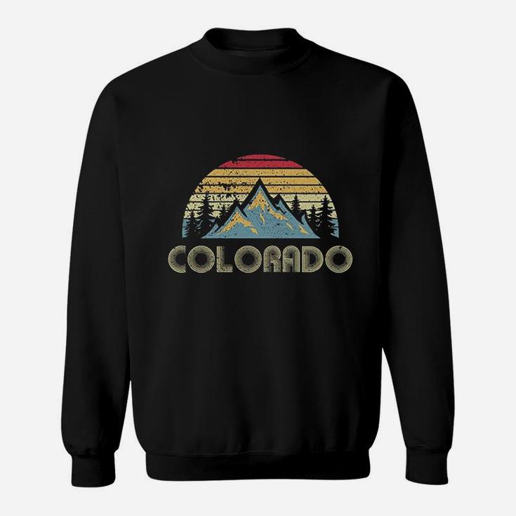 Colorado Retro Vintage Mountains Nature Hiking Sweatshirt