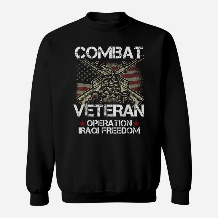 Combat Veteran Iraqi Freedom Military Usa American Flag Gift Sweatshirt