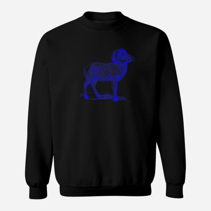 Cool Vintage Bighorn Sheep Graphic Fun Hipster Hiking Sweatshirt