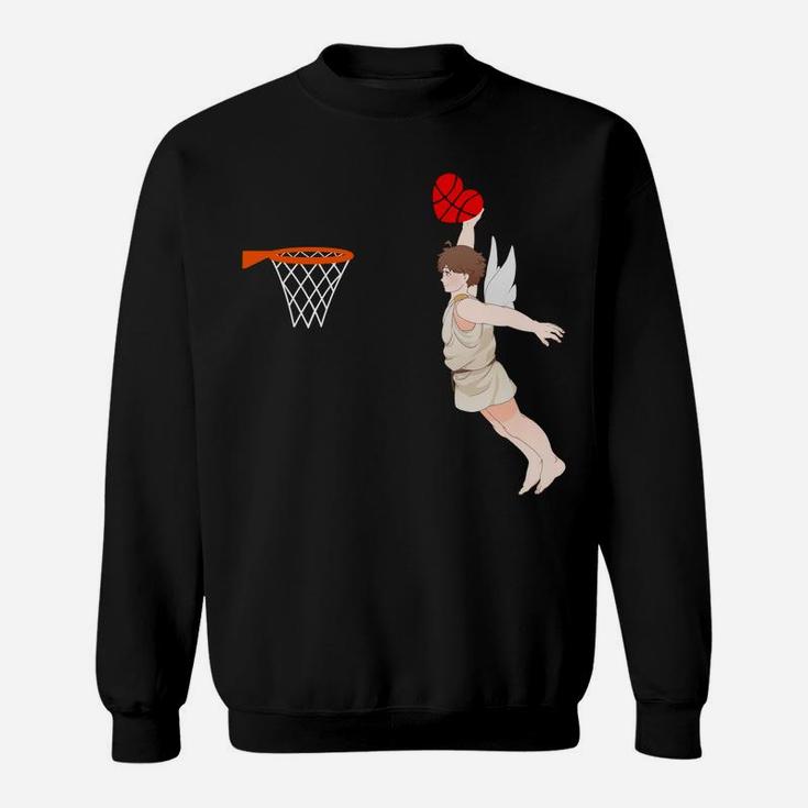 Cupid Dunk Cute Valentines Day For Basketball Lovers Sweatshirt