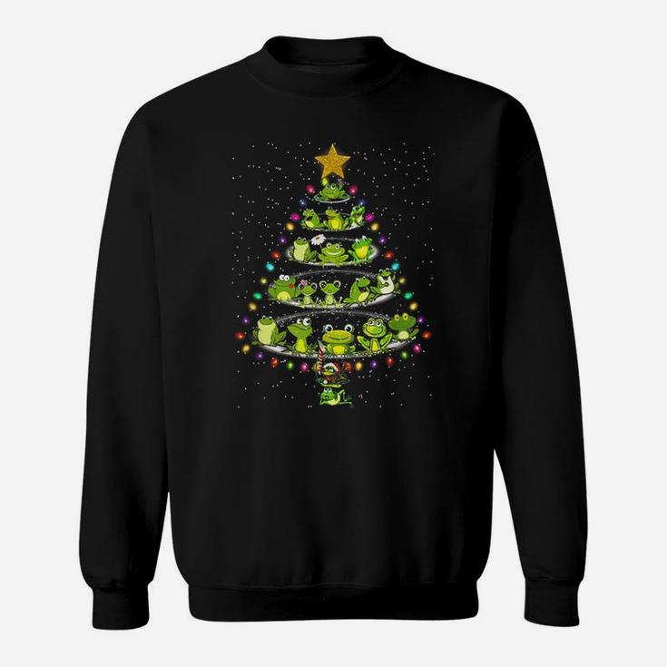 Cute Frog Christmas Tree Gift Decor Xmas Tree Sweatshirt