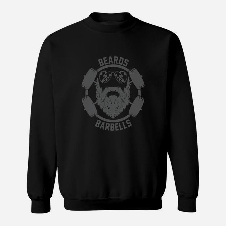 Funny Beard Barbells Gym T-shirt - Mens Premium T-shirt Sweatshirt