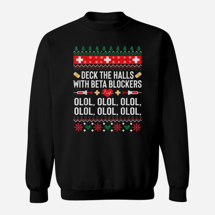 Funny Nurse Christmas Shirt Ugly Xmas Tshirt Gift Tee Women Sweatshirt