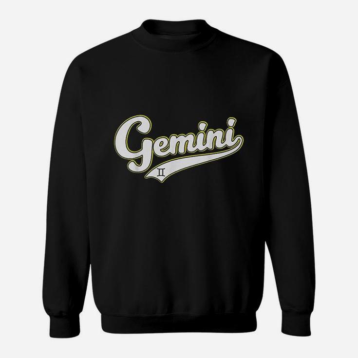 Gemini Zodiac Sign May June Birthday Astrology Gift Baseball Sweatshirt